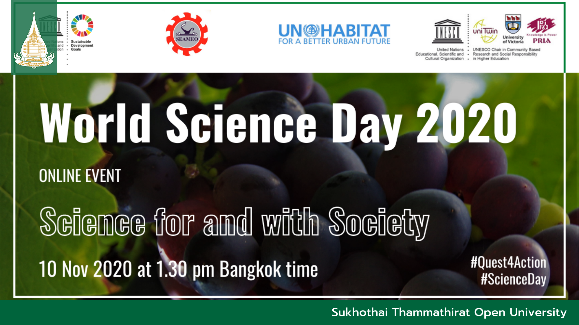 You are currently viewing STOU participated in UNESCO Bangkok World Science Day