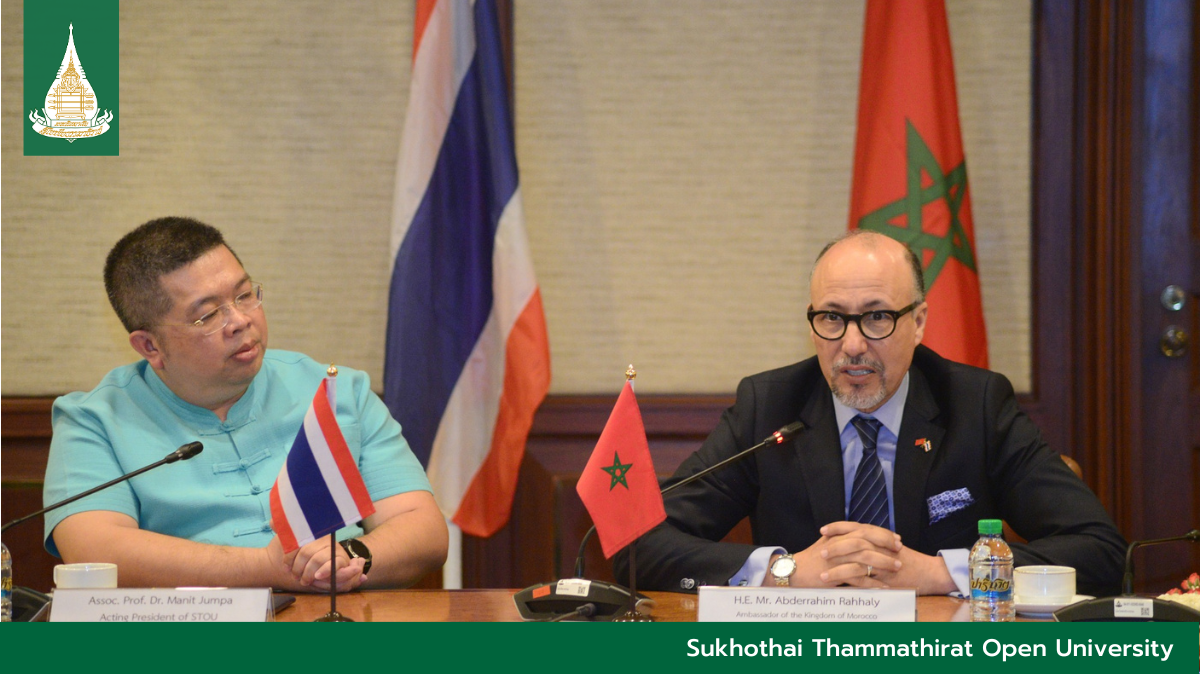 Read more about the article The Courtesy Visit of the Moroccan Ambassador to Thailand at STOU